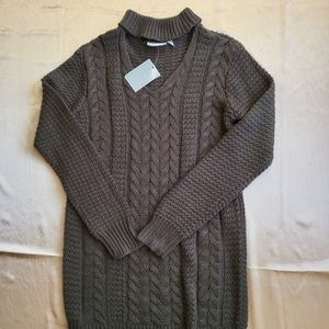 Paperdolls Thana NWT women's olive green choker neck cable knit sweater size XS